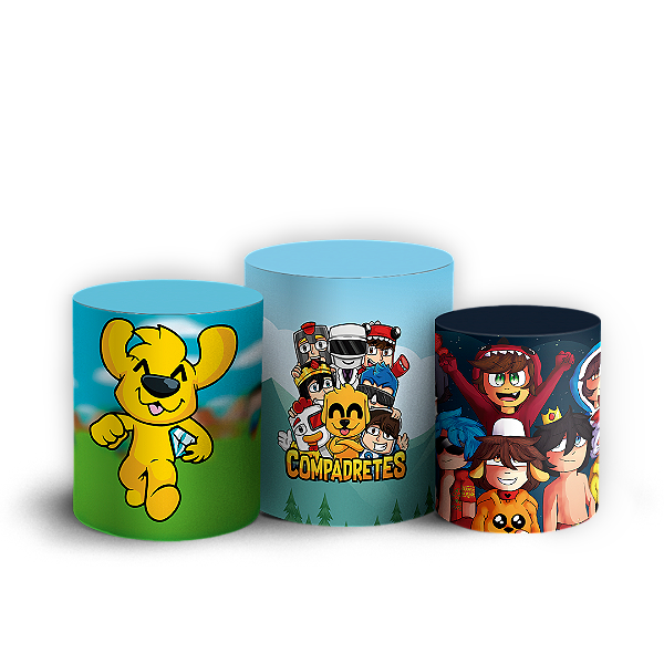 Trio Cilindro - Compadretes- Sublimado 3D + Elástico