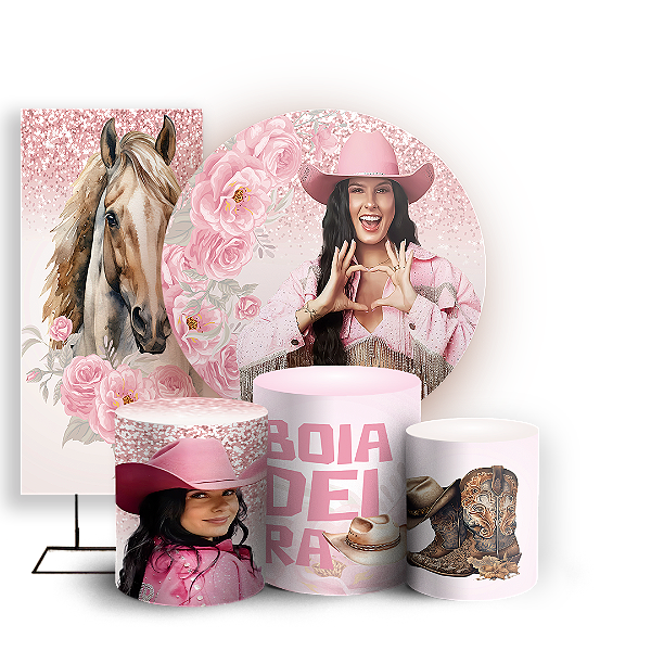 KIT Redondo Trio e Faixa - Ana Castela - Sublimado 3D