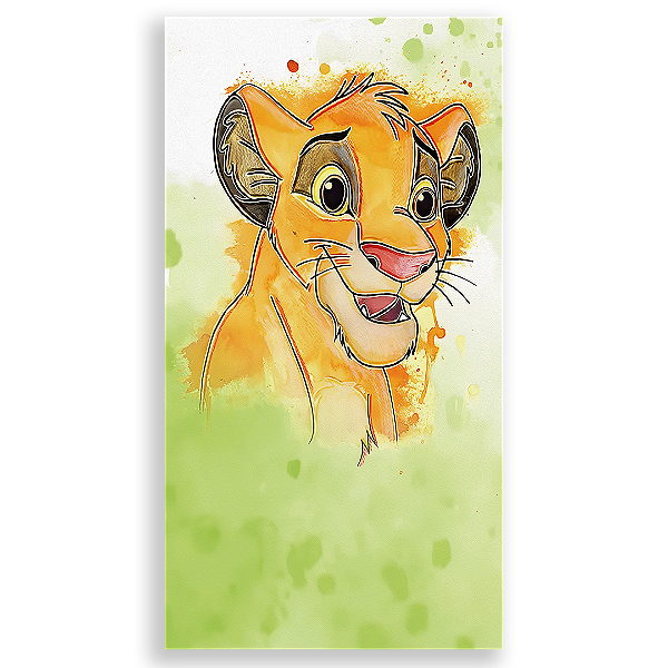 Faixa Lateral - Rei Leao Aquarela - Sublimado 3D