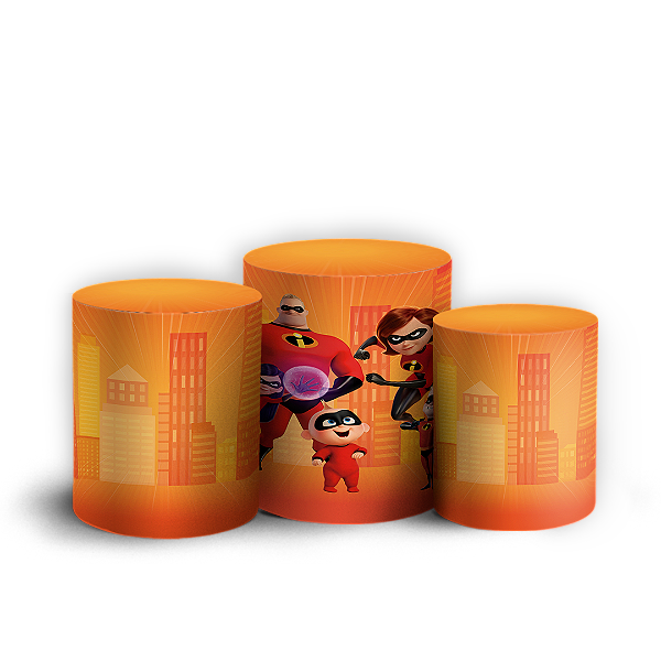 Trio Cilindro - Os Incriveis - Sublimado 3D