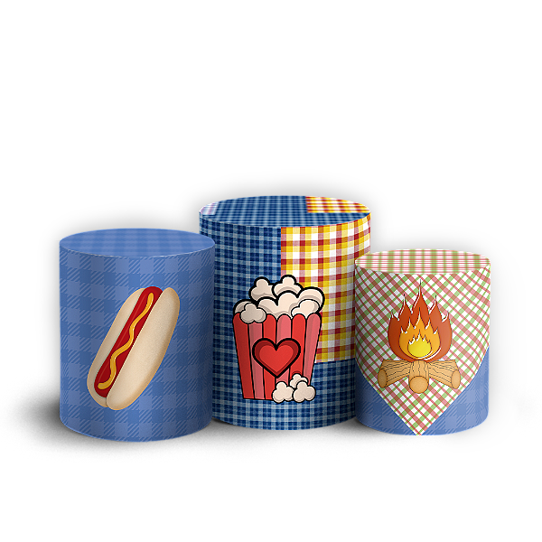 Trio Cilindro - Festa Junina  - Sublimado 3D