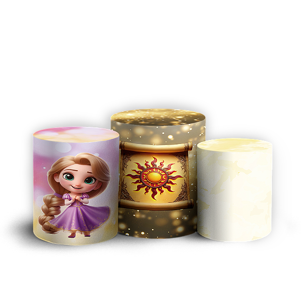 Trio Cilindro - Enrolados - Sublimado 3D