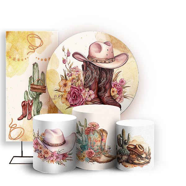 KIT Redondo Trio e Faixa - Boiadeira Cowgirl