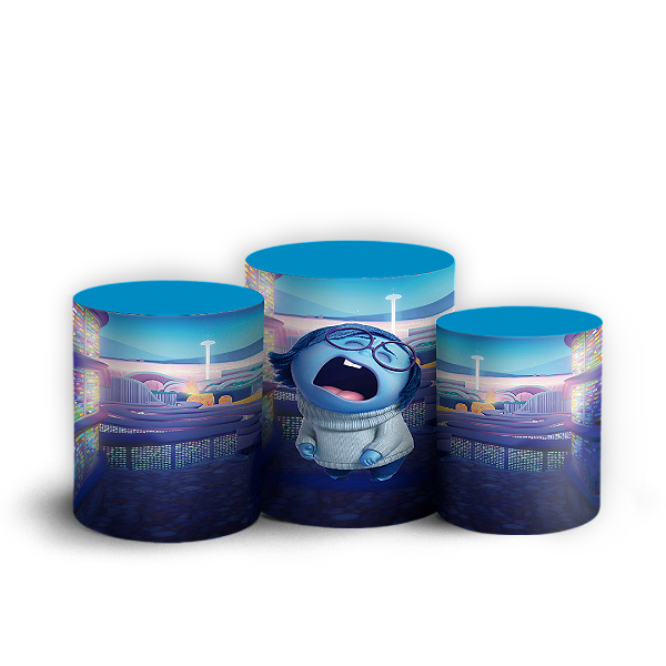 Trio Cilindro - Tristeza Divertida Mente - Sublimado 3D