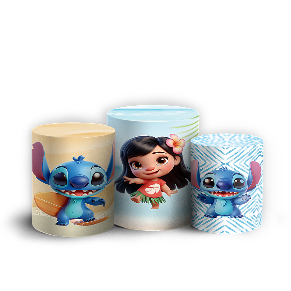 Trio Cilindro - Lilo e Stitch - Sublimado 3D