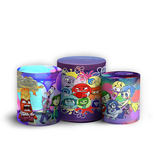 Trio Cilindro - Divertida Mente - Sublimado 3D