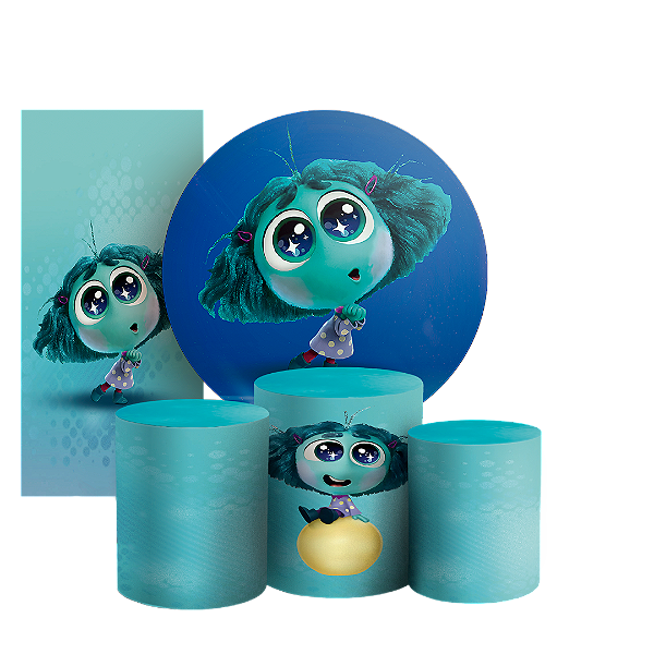 KIT Redondo Trio e Faixa - Inveja Divertida Mente - Sublimado 3D