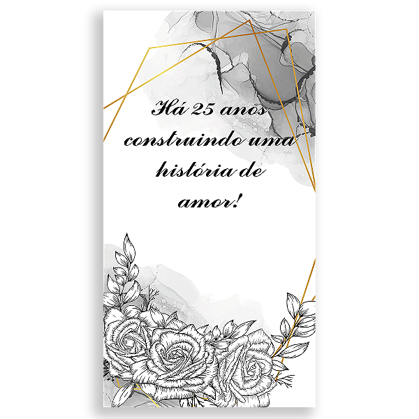 Faixa Lateral - Bodas de Prata - Sublimado 3D