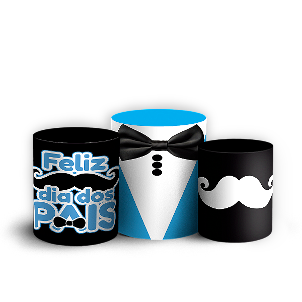 Trio Cilindro - Dia Dos Pais - Sublimado 3D + Elástico