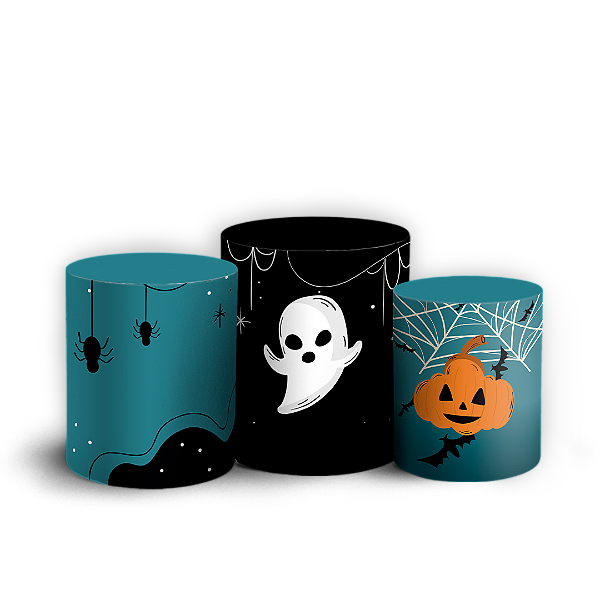 Trio Cilindro - Halloween - Sublimado 3D + Elástico