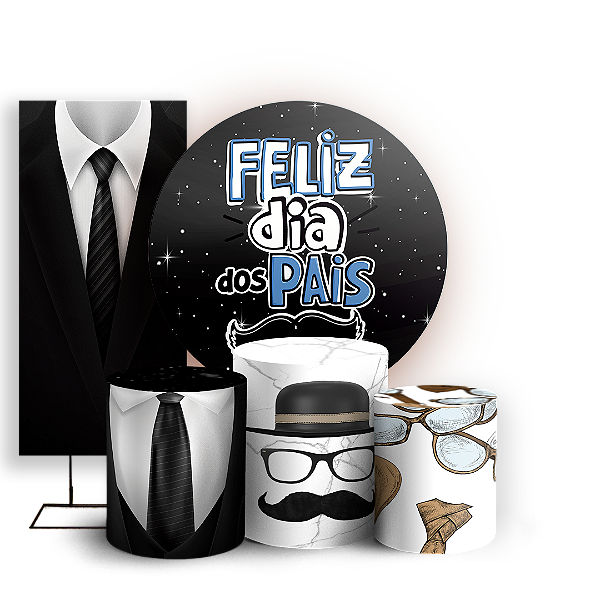 KIT Redondo Trio e Faixa - Dia Dos Pais - Sublimado 3D