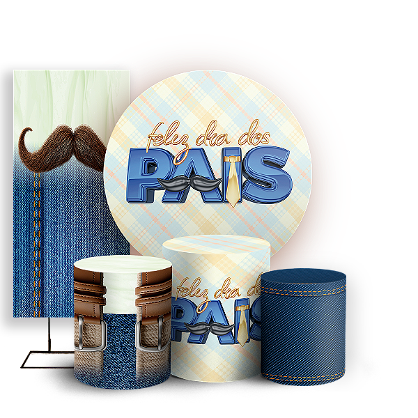 KIT Redondo Trio e Faixa - Dia Dos Pais - Sublimado 3D