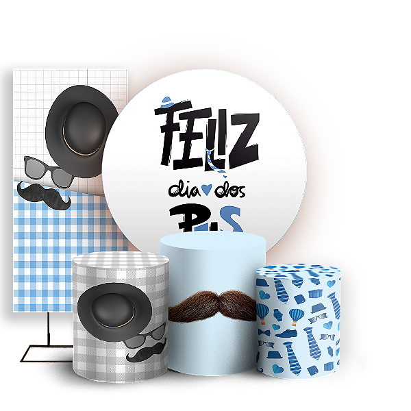 KIT Redondo Trio e Faixa - Dia Dos Pais - Sublimado 3D