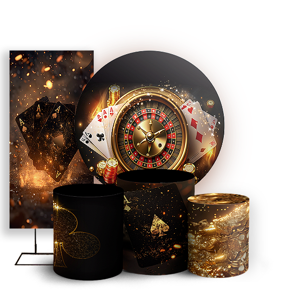 KIT Redondo Trio e Faixa - Cassino - Sublimado 3D