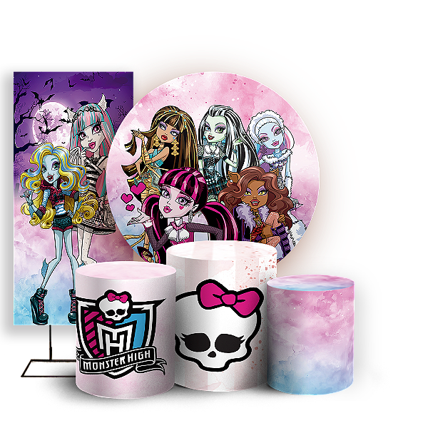 KIT Redondo Trio e Faixa - Monster High - Sublimado 3D