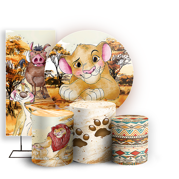 KIT Redondo Trio e Faixa - Rei Leao - Sublimado 3D