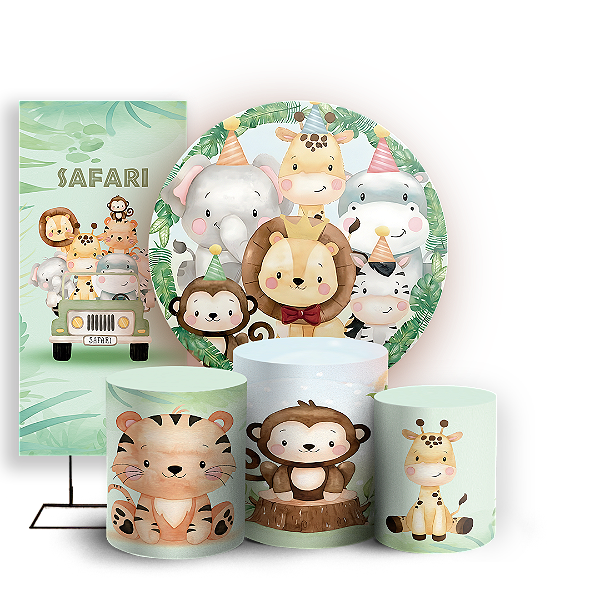 KIT Redondo Trio e Faixa - Safari - Sublimado 3D
