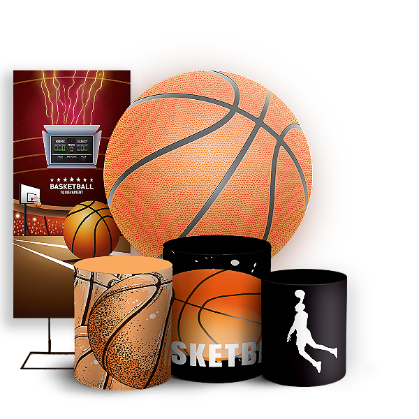 KIT Redondo Trio e Faixa - Basquete - Sublimado 3D
