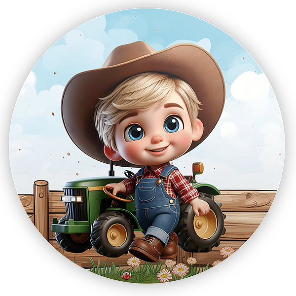 Mini Painel - Fazendinha Menino - Sublimado 3D