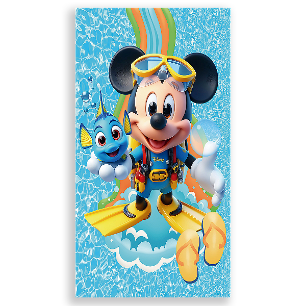 Faixa Lateral - Mickey Fundo - Sublimado 3D