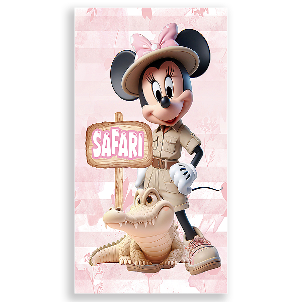 Faixa Lateral - Minnie Safari - Sublimado 3D