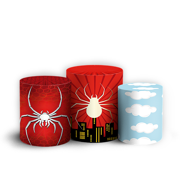 Trio Cilindro - Homem Aranha - Sublimado 3D