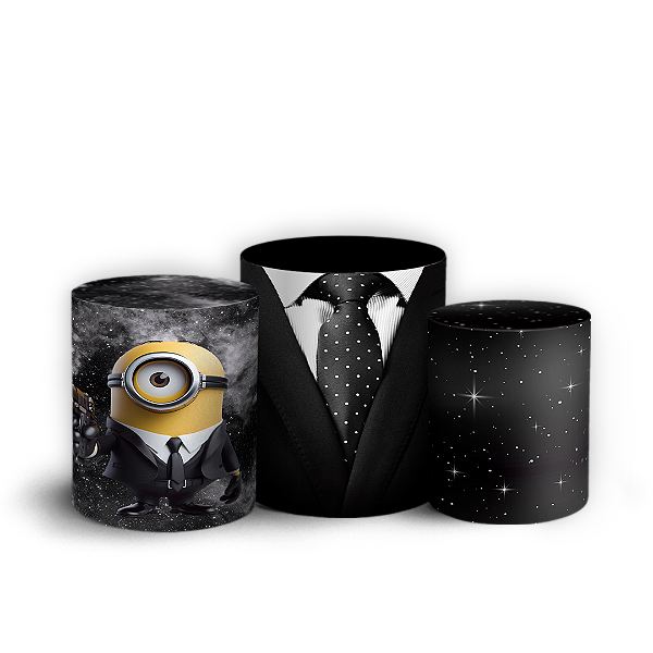 Trio Cilindro - Malvado Favorito - Sublimado 3D