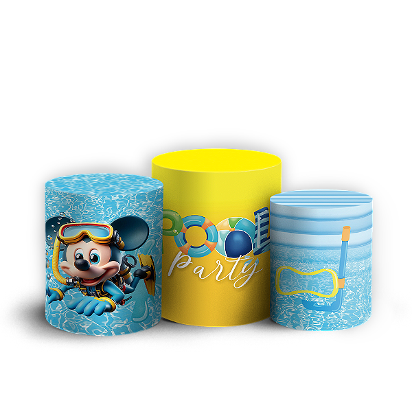 Trio Cilindro - Mickey Fundo - Sublimado 3D