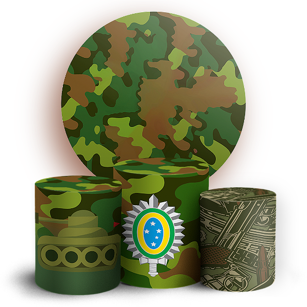 KIT Redondo e Trio - Exercito Camuflado - Sublimado 3D