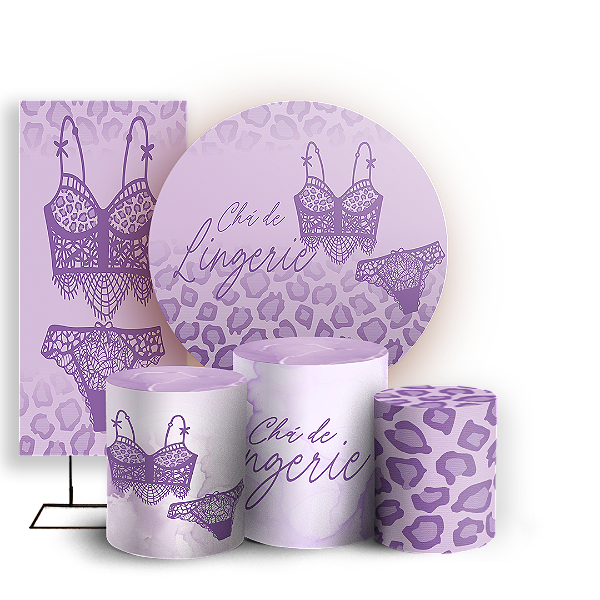 KIT Redondo Trio e Faixa - Cha De Lingerie - Sublimado 3D