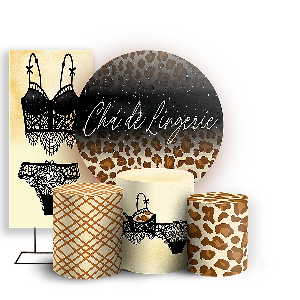 KIT Redondo Trio e Faixa - Cha De Lingerie - Sublimado 3D