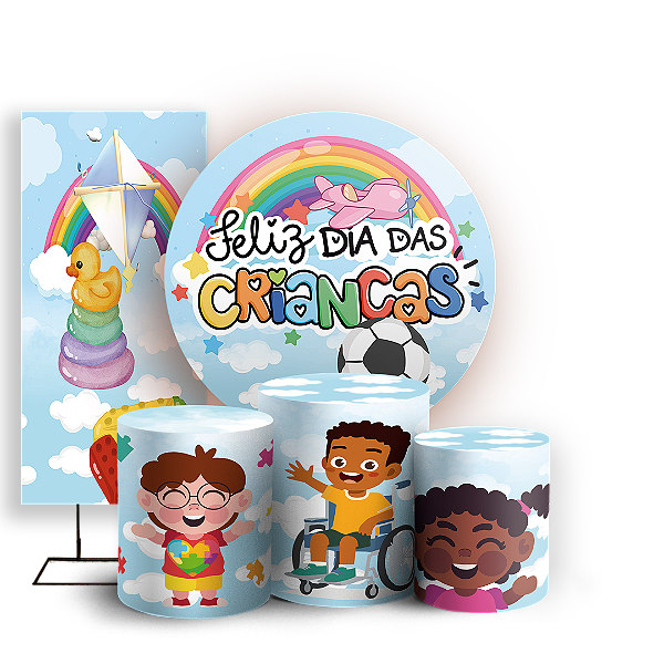 KIT Redondo Trio e Faixa - Dia Das Criancas - Sublimado 3D