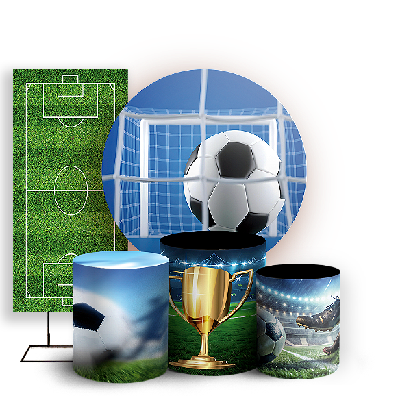 KIT Redondo Trio e Faixa - Futebol - Sublimado 3D