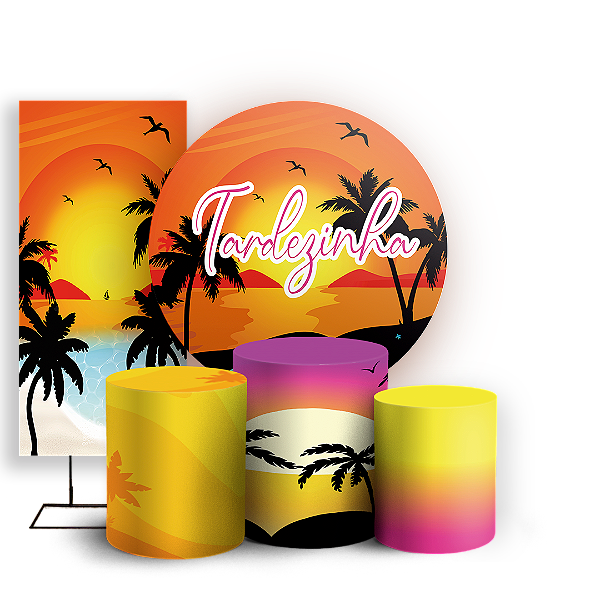 KIT Redondo Trio e Faixa - Tardezinha - Sublimado 3D