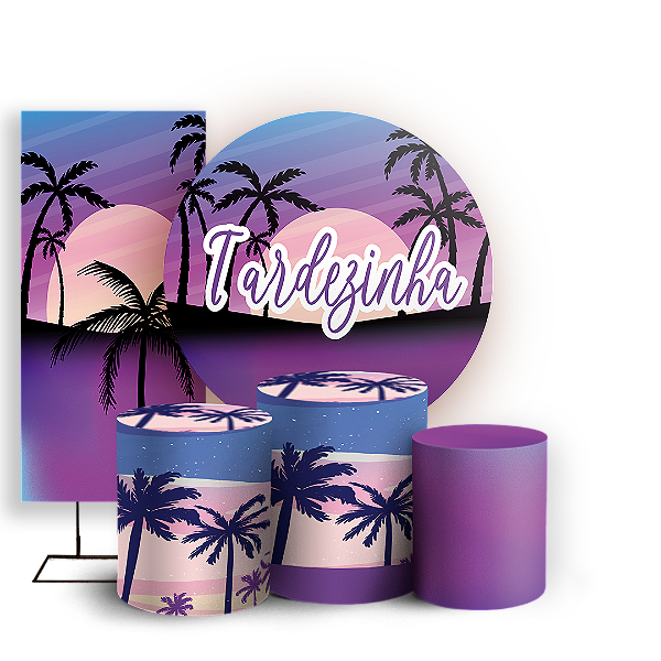 KIT Redondo Trio e Faixa - Tardezinha - Sublimado 3D