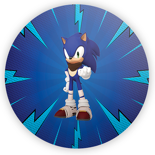 Painel Redondo - Sonic - Sublimado 3D