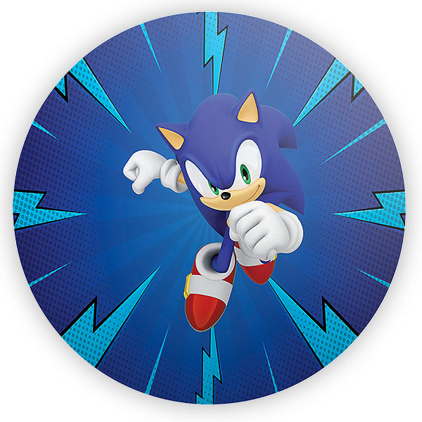 Painel Redondo - Sonic - Sublimado 3D