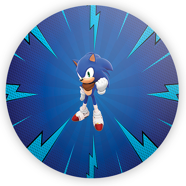 Painel Redondo - Sonic - Sublimado 3D