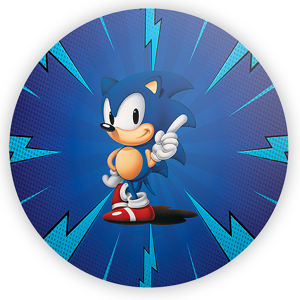 Painel Redondo - Sonic - Sublimado 3D