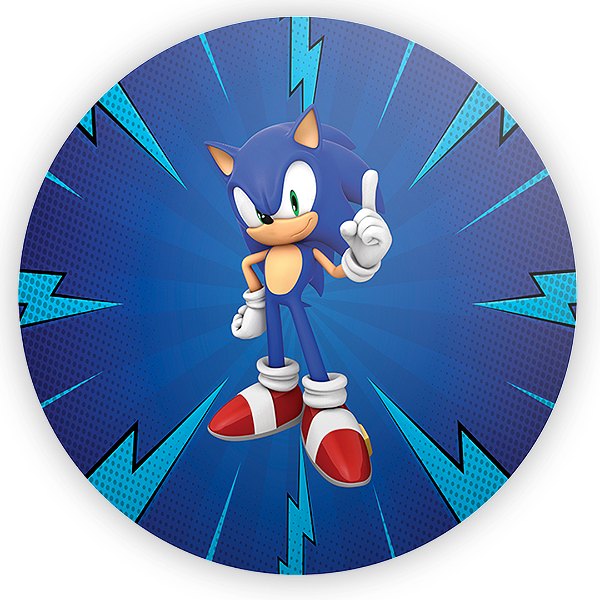 Painel Redondo - Sonic - Sublimado 3D
