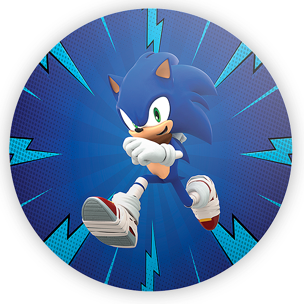 Painel Redondo - Sonic - Sublimado 3D
