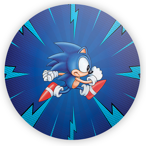 Painel Redondo - Sonic - Sublimado 3D