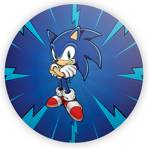 Painel Redondo - Sonic - Sublimado 3D