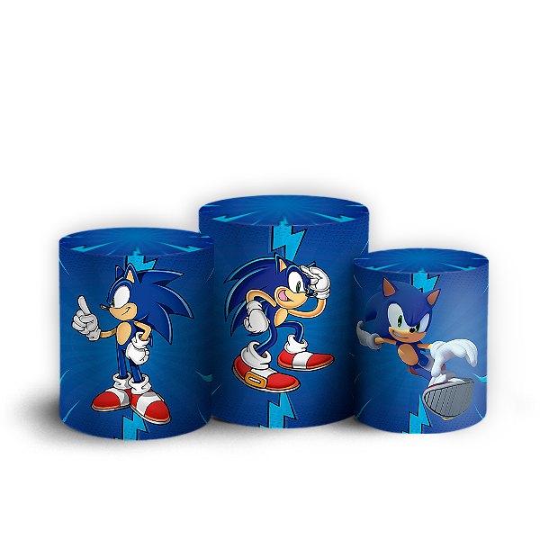 Trio Cilindro - Sonic - Sublimado 3D