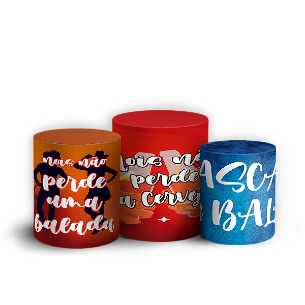 Trio Cilindro - Casca de Bala - Sublimado 3D