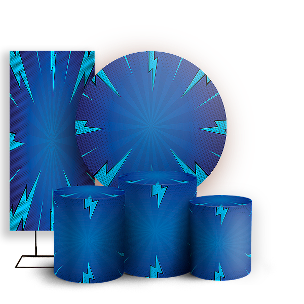 KIT Redondo Trio e Faixa - Fundo Sonic - Sublimado 3D