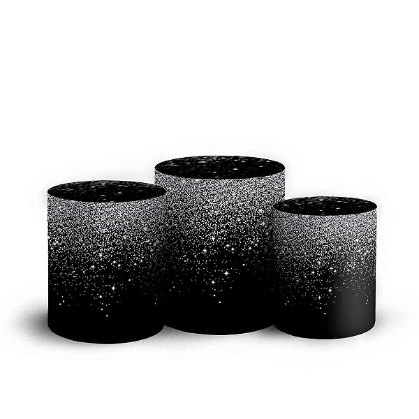 Trio Cilindro - Glitter - Sublimado 3D + Elástico
