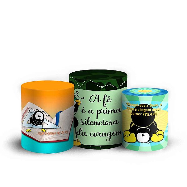 Trio Cilindro - Smilingüido - Sublimado 3D + Elástico