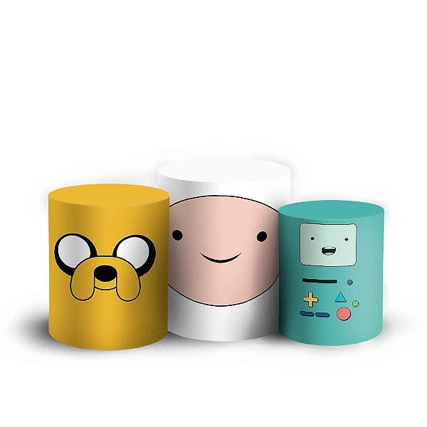 Trio Cilindro - Hora de aventura - Sublimado 3D + Elástico