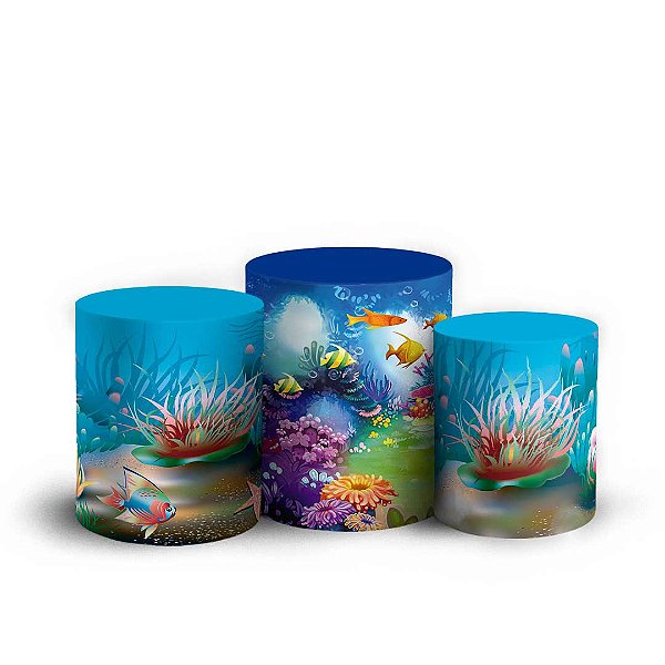 Trio Cilindro - Baby Shark - Sublimado 3D + Elástico